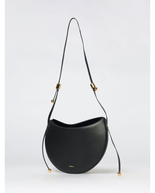 Furla Black Moonstone M Leather Bag