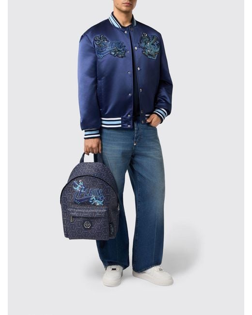 Philipp Plein Blue Backpack for men