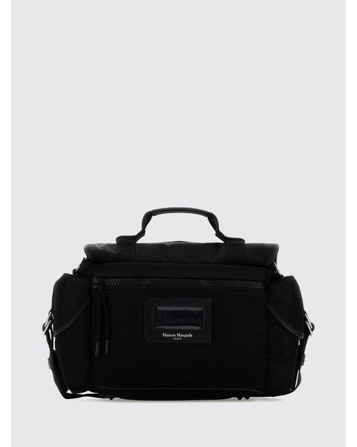 Maison Margiela Black Nylon And Mesh Messenger Bag for men