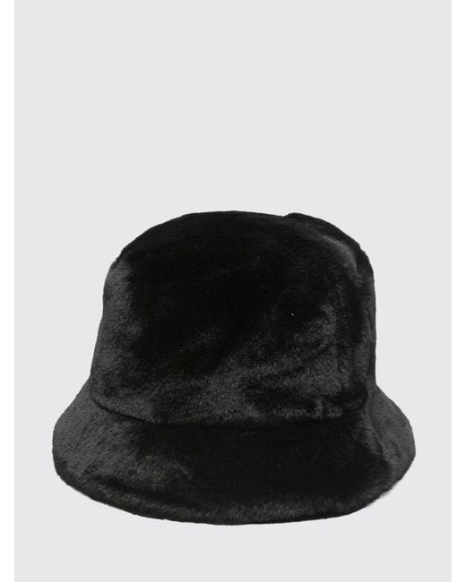 Apparis Black Recycled Faux Fur Bucket Hat