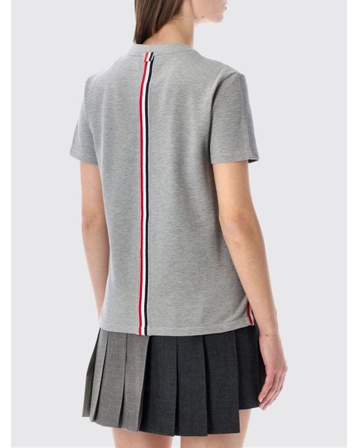 Camisetas De Algodón 4-Bar Thom Browne de color Gray