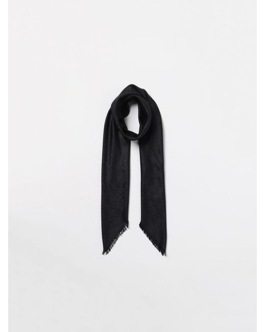 Sciarpa in seta e lana di Saint Laurent in Black da Uomo