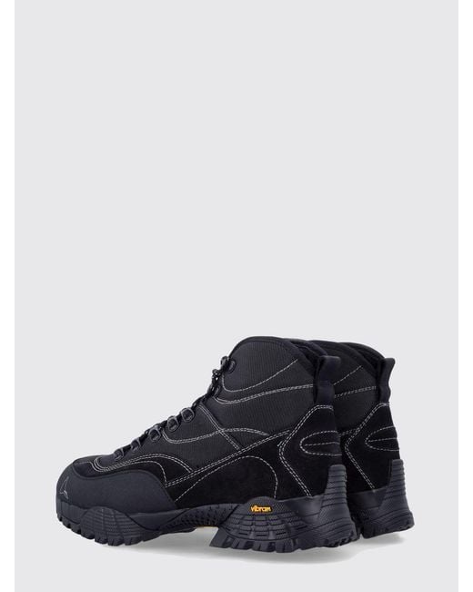 Roa Blue Andreas Raw Mesh And Rubber Ankle Boots for men