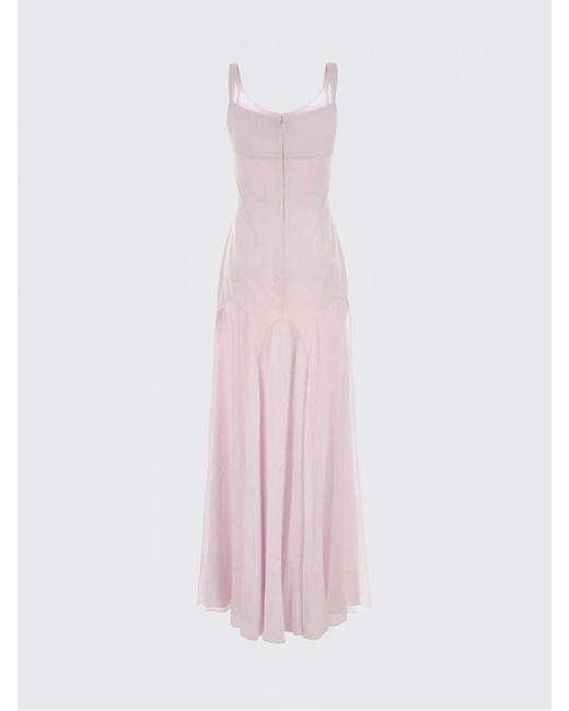 McQueen Pink Envers Crêpe Satin Dress