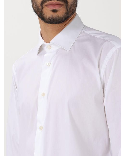 Camicia classica in misto cotone di Brian Dales in White da Uomo