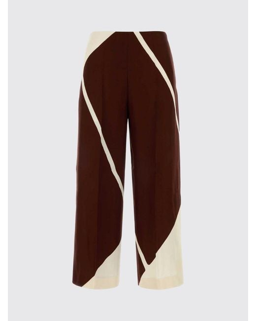 Alberta Ferretti Purple Printed Viscose Palazzo Trousers