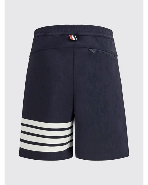 Thom Browne Blue Slim Fit Viscose Blend Shorts for men