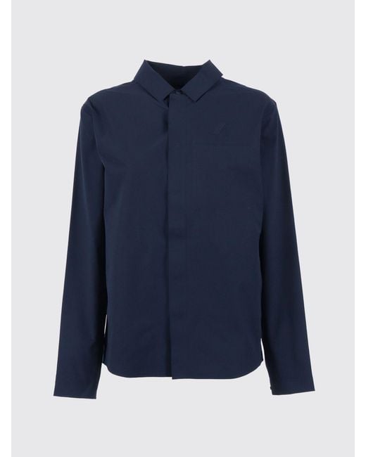 K-Way Blue Technical Fabric Casual Shirt for men