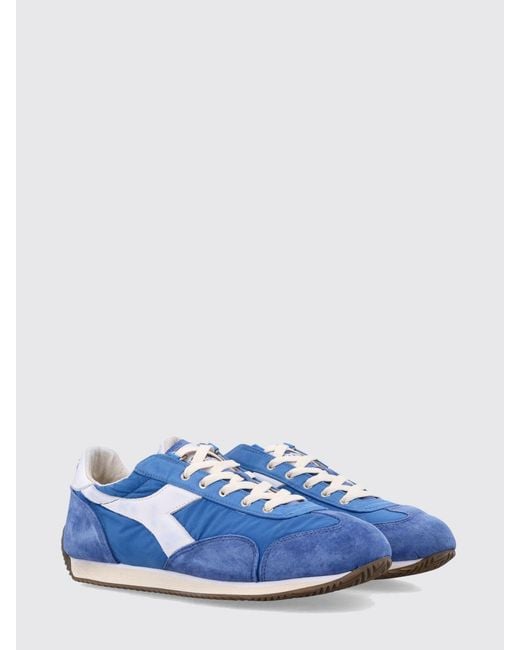 Diadora Blue Suede And Nylon Equipe Sneakers for men
