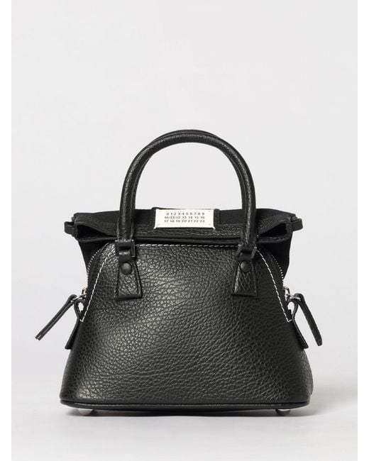 Maison Margiela Black 5Ac Mini Grained Leather Bag