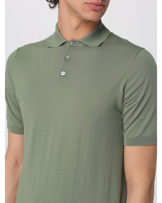 Ballantyne Green Cotton Polo Shirt for men