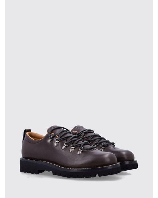 Church's Brown Calf Leather Derby Shoes With Rubber Lug Sole And Pull-Tab for men