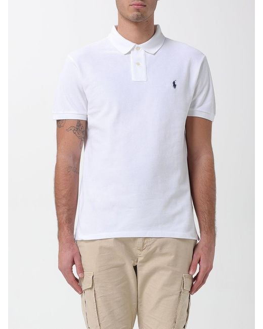 Polo Ralph Lauren White Cotton Polo Shirt With Pony Logo for men