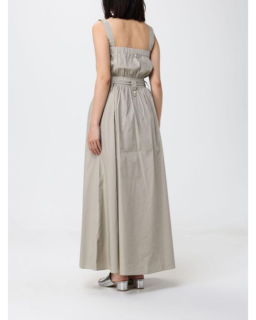 Liu Jo White Cotton Dress With Floral Print