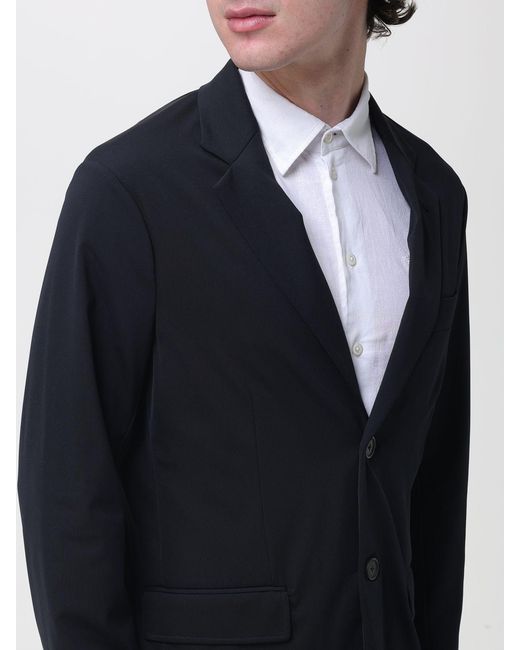 Emporio Armani Blue Single-Breasted Blazer for men