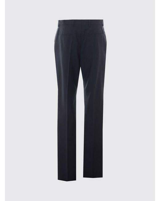 Valentino Garavani Blue Slim Fit Wool Blend Tailored Trousers for men