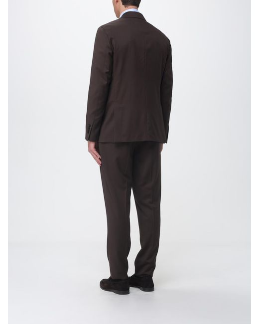 Lardini Black Virgin Wool Single-Breasted Suit for men