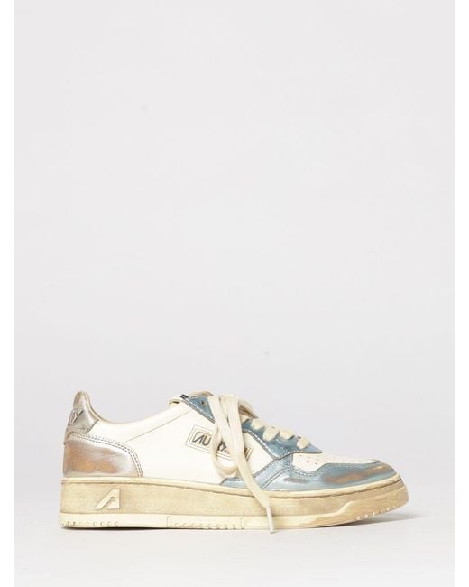 Autry Natural Medalist Low Super Vintage Used Leather Sneakers