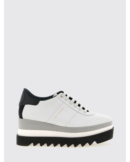 Stella McCartney White Elyse Wedge Sneakers