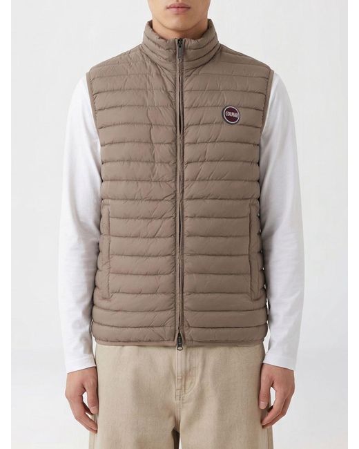 Colmar Brown Quilted Padded Nylon Vest for men