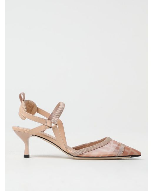 Zapatos De Tacón Mujer Fendi de color Natural