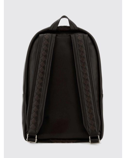 Bottega Veneta Black Intrecciato Leather Backpack for men