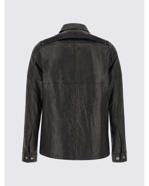 Rick Owens Black Brad Leather Jacket for men