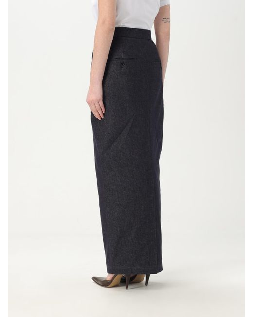 Max Mara Blue Elegant Straight Fit Long Skirt For Formal & Casual Occasions
