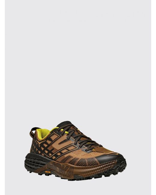 Hoka One One Brown Speedgoat 2 Mesh And Rubber Sneakers