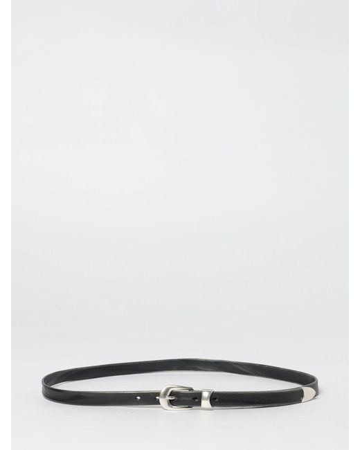 Our Legacy White Aged Leather Belt for men