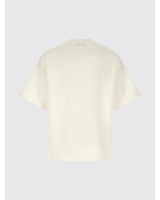 Jil Sander White Relaxed Fit Cotton T-Shirt With Contrasting Logo for men