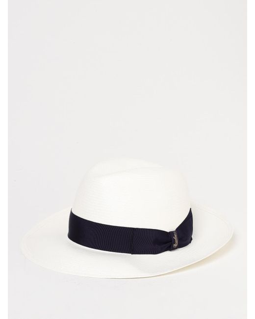 Cappello Amedeo Panama di Borsalino in White da Uomo