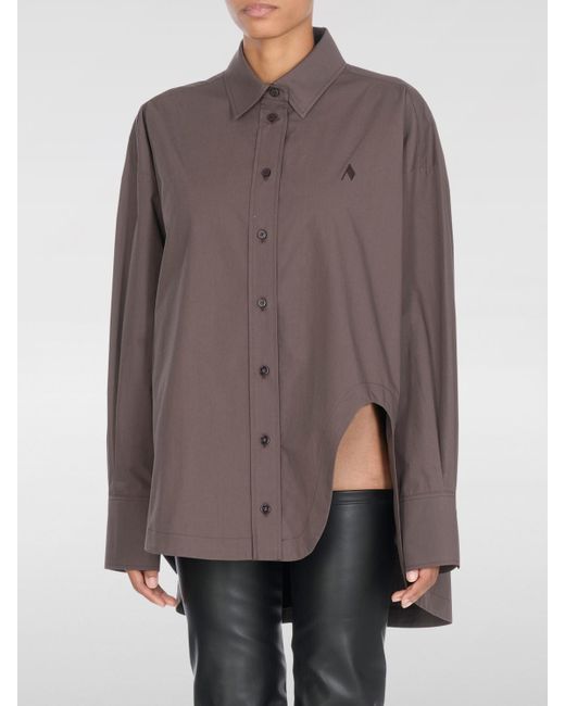The Attico Brown Hemdbluse Damen