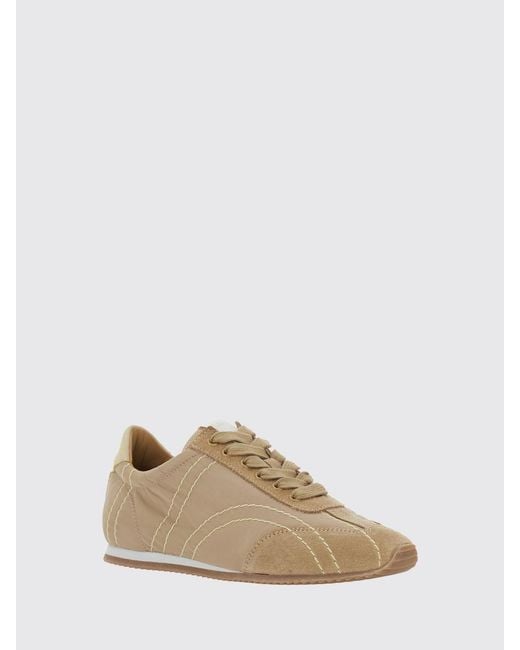 Totême Natural Bicolor Recycled Nylon And Suede Sneakers