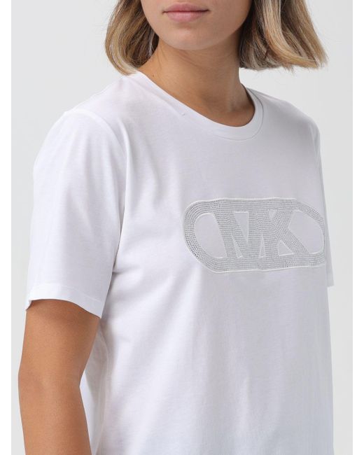 Michael kors t shirt womens white sale