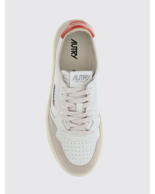 Autry White Medalist Low Sneakers for men
