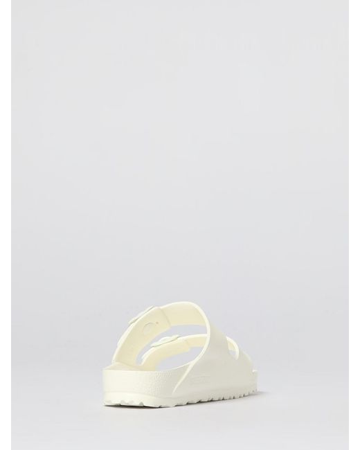 Birkenstock White Flat Sandals