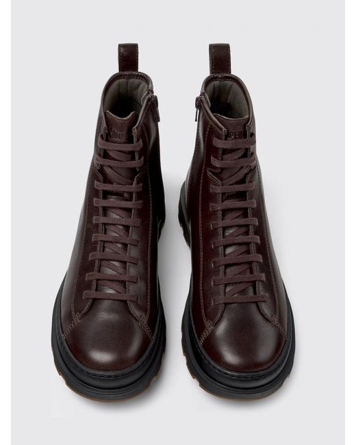 Camper Brown Brutus+ Leather Ankle Boots for men