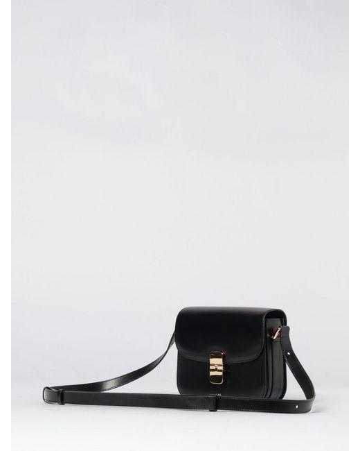 A.P.C. Black Grace Small Leather Bag