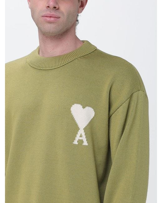 Pullover Girocollo di AMI in Green da Uomo