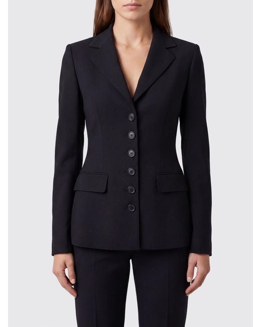 Dolce & Gabbana Blue Dolce &Amp Gabbana Single-Breasted Short Wool Blazer With Peak Lapels