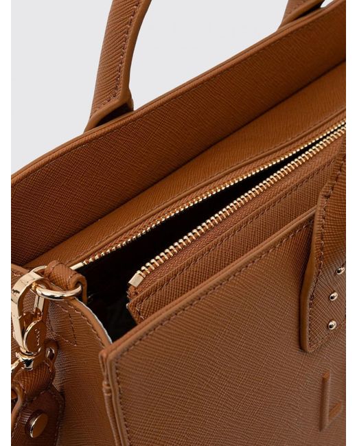 Liu Jo Brown Saffiano Faux Leather Bag
