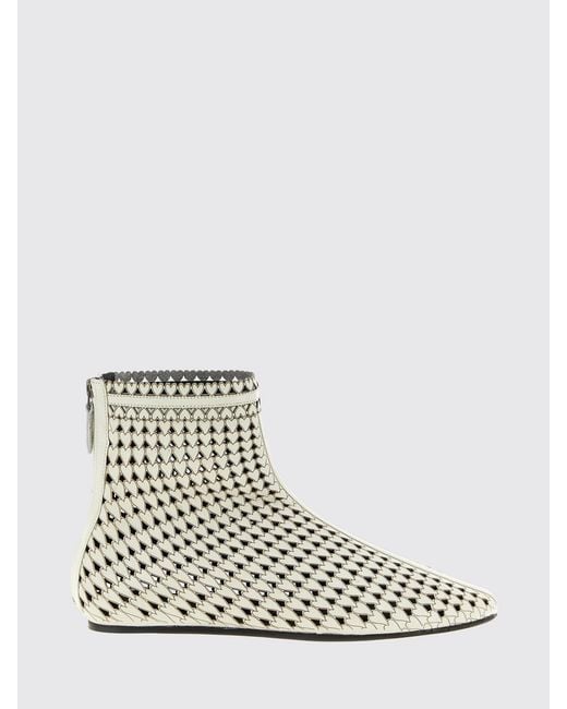 Isabel Marant White Ferix Perforated Heart Leather Ankle Boots