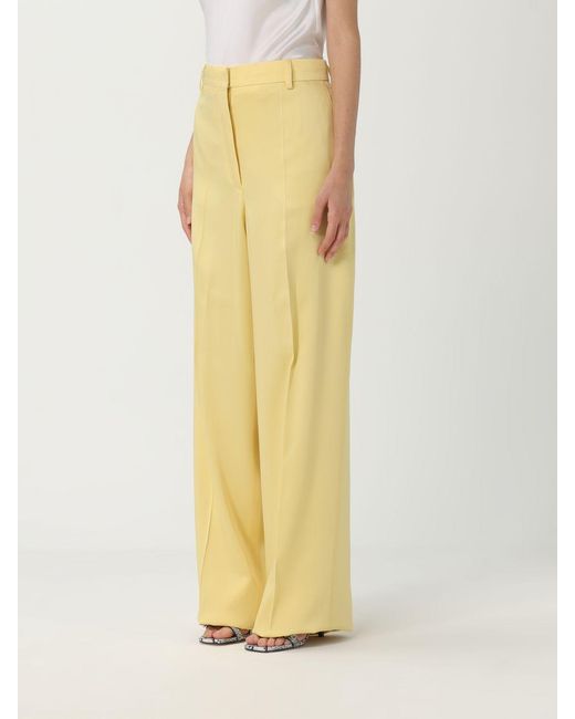 Stella McCartney Yellow Elegant High-Waisted Trousers For A Sophisticated Look