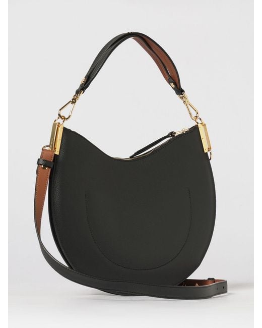 Coccinelle Black Hobo Sunup Grained Leather Bag