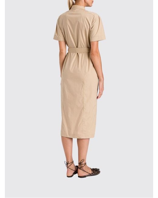 Twinset Natural Cotton Chemisier Midi Dress