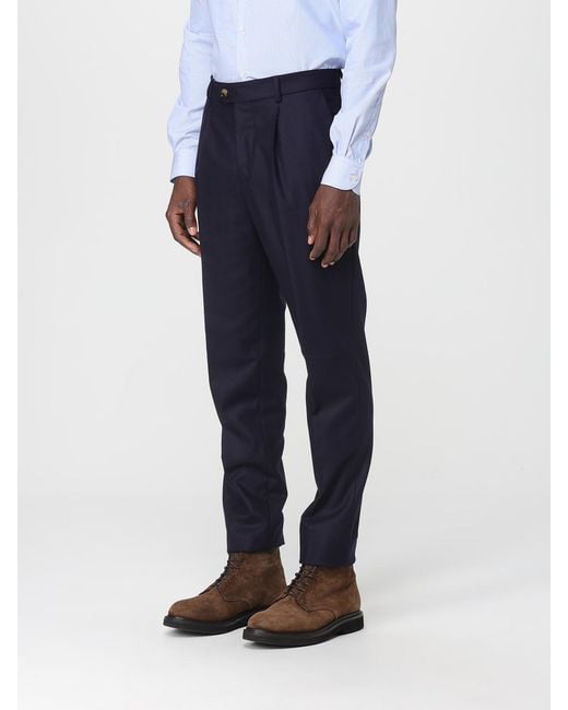 Brunello Cucinelli Blue Trousers for men