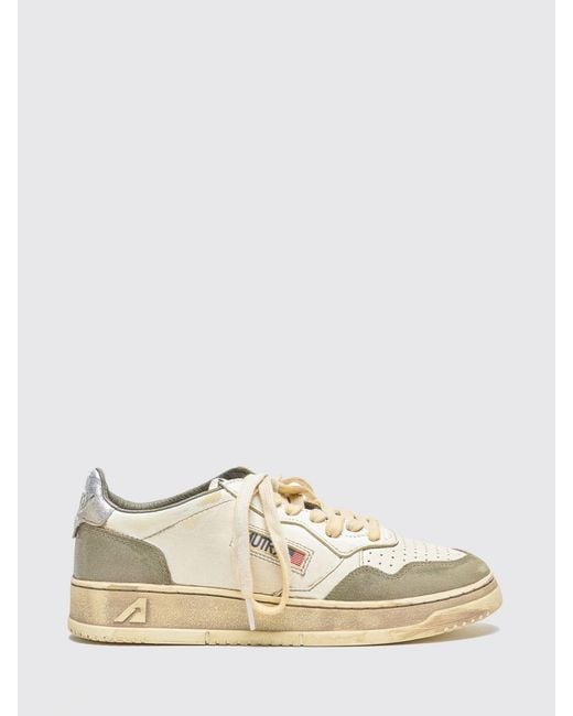 Autry Natural Medalist Low Super Vintage Used Leather Sneakers for men