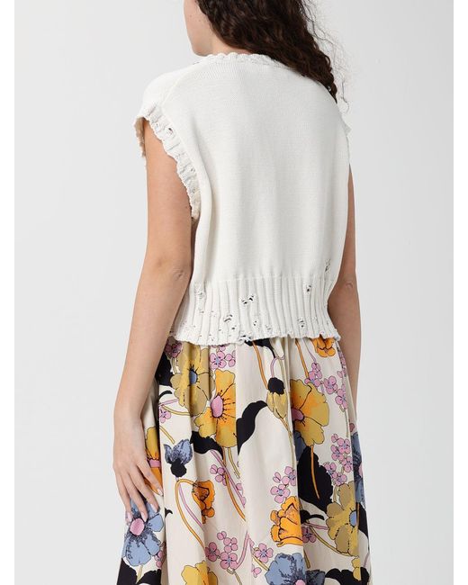 Marni White Cotton Distressed Effect Vest