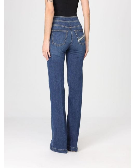 Elisabetta Franchi Blue Slim Fit Denim Jeans